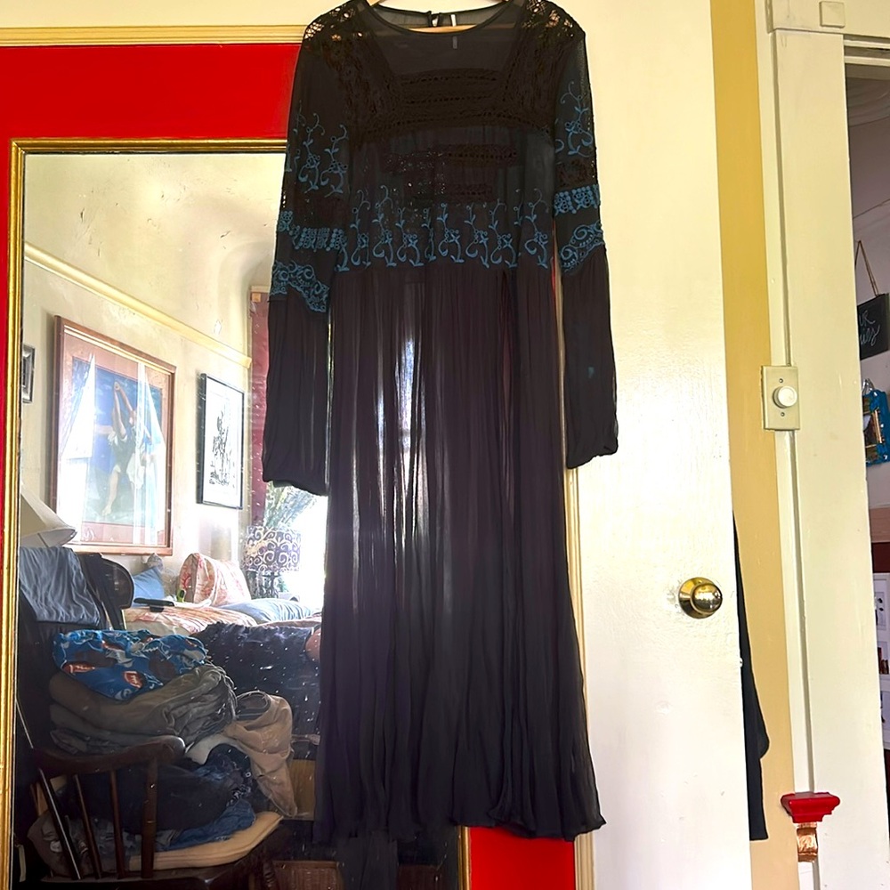 Long sleeve sheer maxi dress from Free People